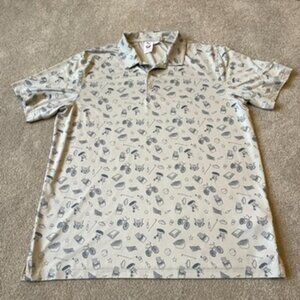 Puma Volition Polo Shirt Men Large Blue America Golf Hartefeld National USA Golf